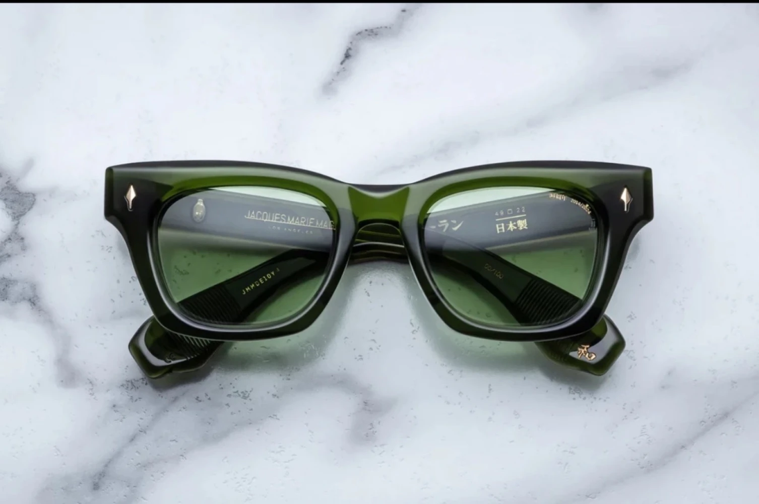 Jacques Marie Mage Dealan 10th green acetate sunglasses