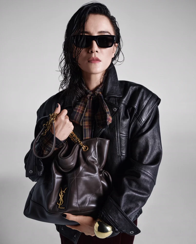 Saint Laurent SL837 black wraparound sunglasses